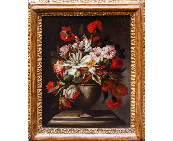 Nicola van Houbraken (Messina, 1668 – Pisa, 1733)(attr.), Vasi di fiori 
