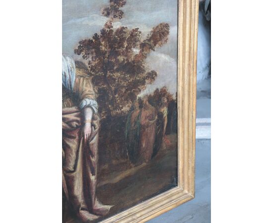 Pittore Veneto "Cristo con la Samaratina" fine'600