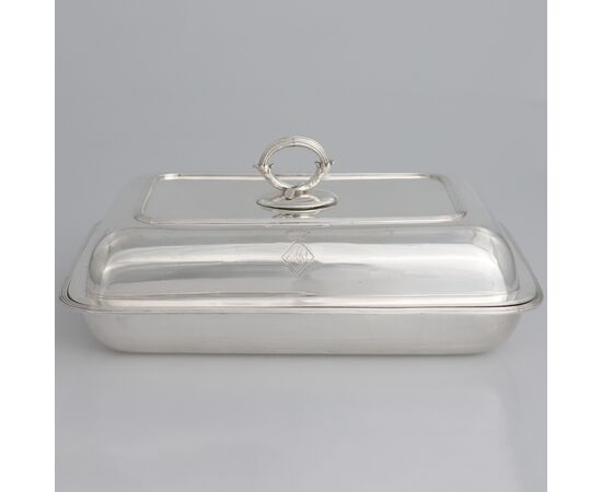 Coppia di legumiere e coperchio in argento sterling Giorgio III, Paul Storr, Londra, 1800
