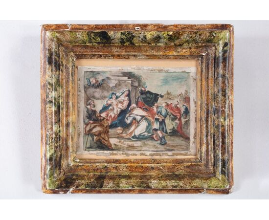 Adorazione dei Magi, tempera su pergamena