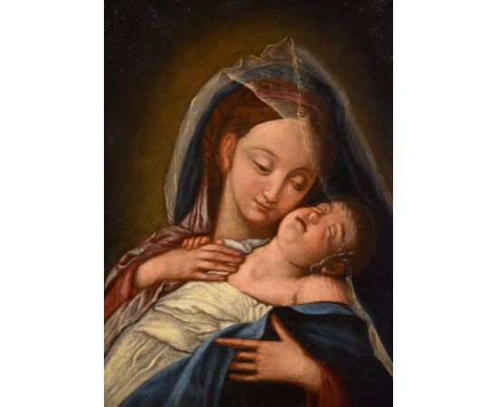 Madonna con il Bambino dormiente, Seguace di Giovan Battista Salvi detto "il Sassoferrato" (1609 - 1685)