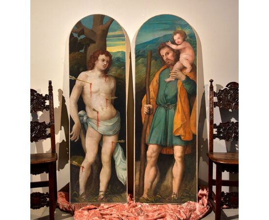 San Sebastiano e San Cristoforo, Zenone Veronese (Verona, 1484 - Salò (Bs) post 1542-ante 1554)