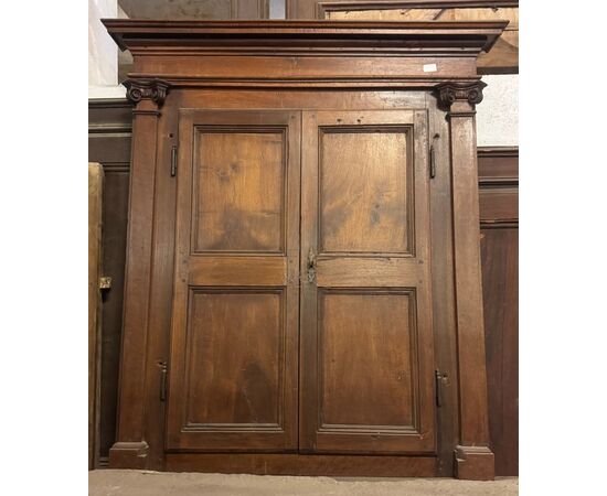 STIP255 - Stipo a muro a due ante, epoca '700, luce cm L 73 x H 97