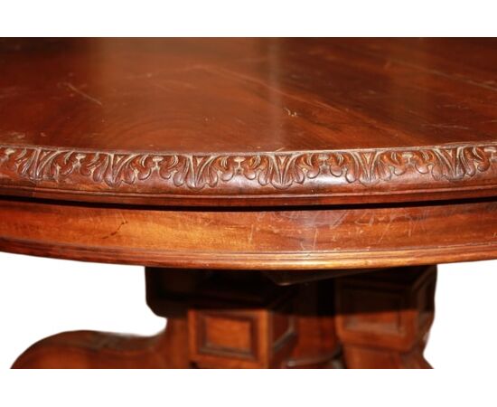 Tavolo stile Luigi Filippo in Legno di Noce del 1800 Francese