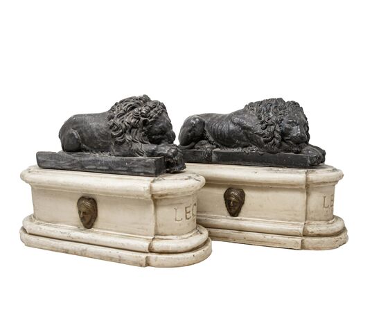Da Antonio Canova (Possagno, 1º novembre 1757 – Venezia, 13 ottobre 1822), Leone vigilante e Leone dormiente