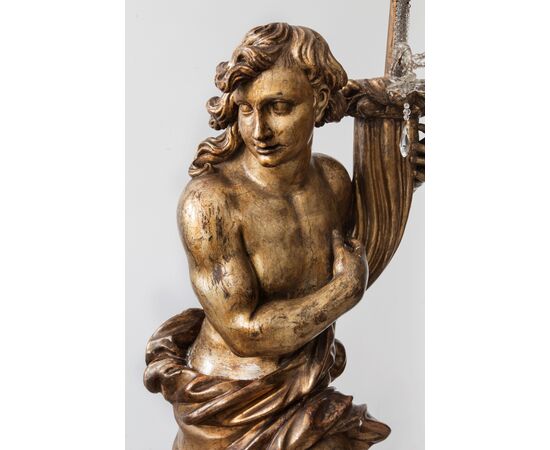 Scultore italiano del XVII secolo,  coppia di candelieri