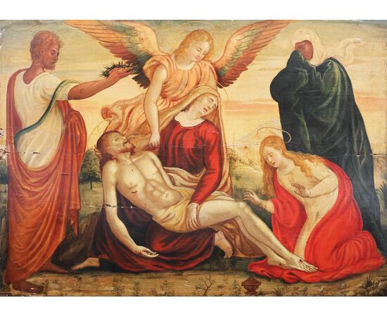 Il compianto di Cristo, Italia, XVI secolo; olio su tavola
