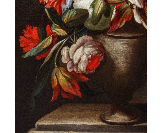 Nicola van Houbraken (Messina, 1668 – Pisa, 1733)(attr.), Vasi di fiori 