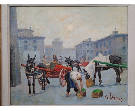 Gino Paolo Gori, "Controluce", olio su tela