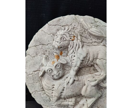 Meravigliosa Patera veneziano in marmo d'Istria - Diametro 32 cm