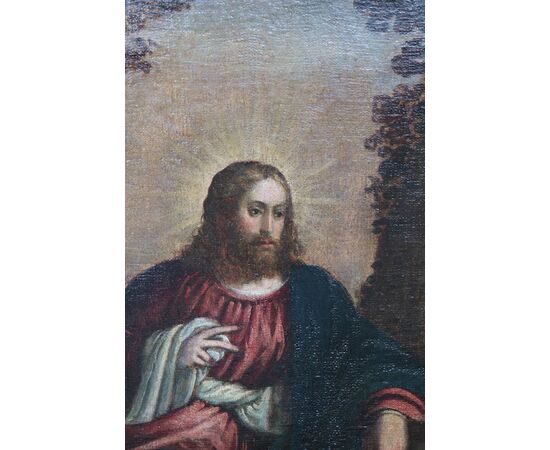 Pittore Veneto "Cristo con la Samaratina" fine'600