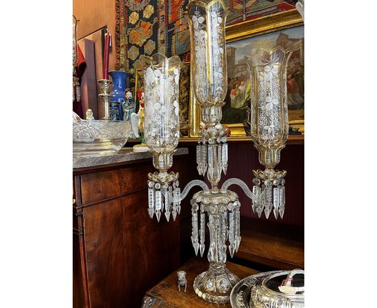 Coppia di girandol Baccarat 