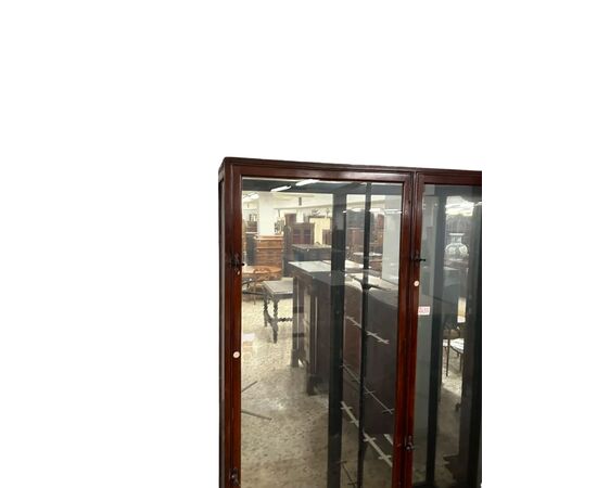 Vetrina Mobile Bacheca Inglese di fine 1800 In Legno di Mogano