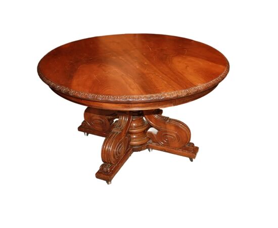 Tavolo stile Luigi Filippo in Legno di Noce del 1800 Francese