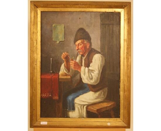 Antico quadro olio su tela di Andor G. Horvath (1876-1966)