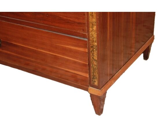 Comoncino di fine 1700 inizio 1800 stile Luigi XVI in legno di palissandro