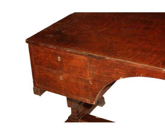 Scrivania Stile Direttorio Francese del 1800 In Legno di Mogano