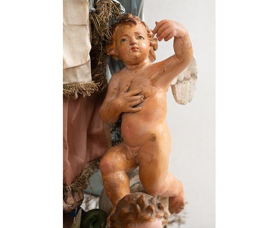 Scultura antica Napoletana raffigurante "Madonna Immacolata". Napoli XIX secolo.