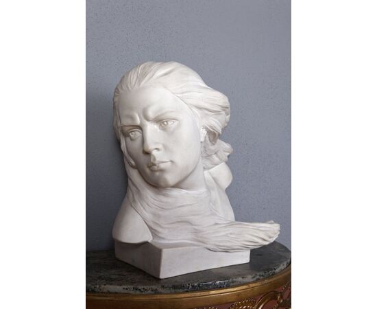 Scultura di marmo bianco "AIR WIND"