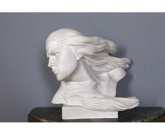 Scultura di marmo bianco "AIR WIND"