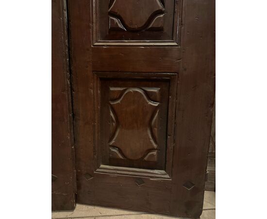 PTCI559 - Portoncino antico in legno, epoca '700, misure cm L 101 x H 207