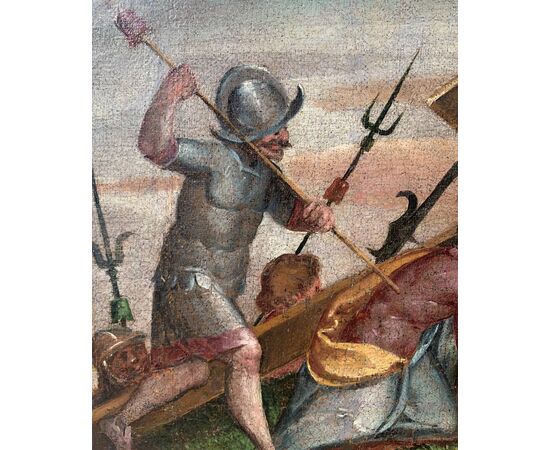 Pittore italiano (XVI sec.) - Salita al Calvario.