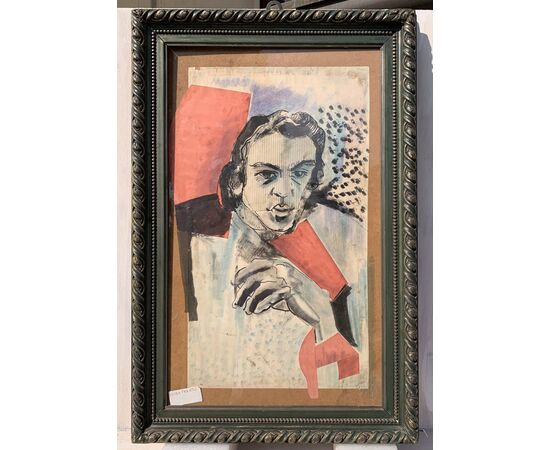 Sever Frentiu (Sacuien 1931 - Bucarest 1997) - Ritratto maschile.
