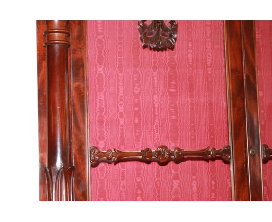 Vetrina Libreria BookCase Inglese Stile Regency di metà 1800 in mogano