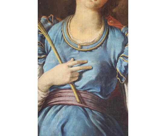 Scuola Italiana; Santa Barbara, XVIII secolo, olio su tela