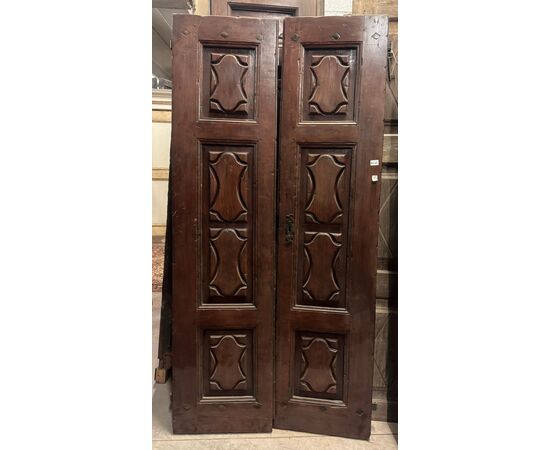PTCI559 - Portoncino antico in legno, epoca '700, misure cm L 101 x H 207