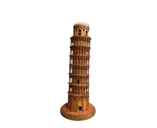Grand Tour –  Modellino della Torre di Pisa in legno – XIX secolo.