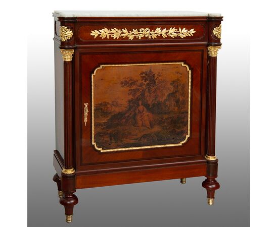 Credenza antica Napoleone III Francese alla maniera di "Vernis Martin". Periodo XIX secolo.