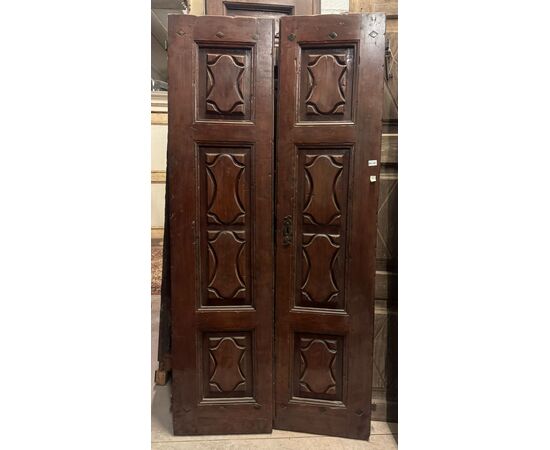 PTCI559 - Portoncino antico in legno, epoca '700, misure cm L 101 x H 207