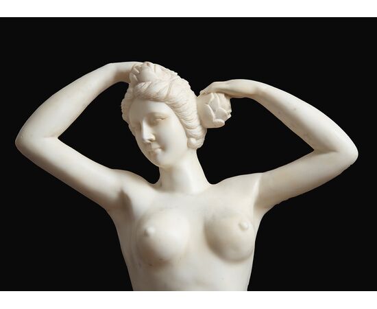 Scultura antica in marmo bianco statuario altezza 148cm. Roma XIX secolo.