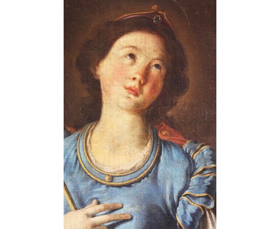 Scuola Italiana; Santa Barbara, XVIII secolo, olio su tela