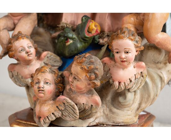Scultura antica Napoletana raffigurante "Madonna Immacolata". Napoli XIX secolo.