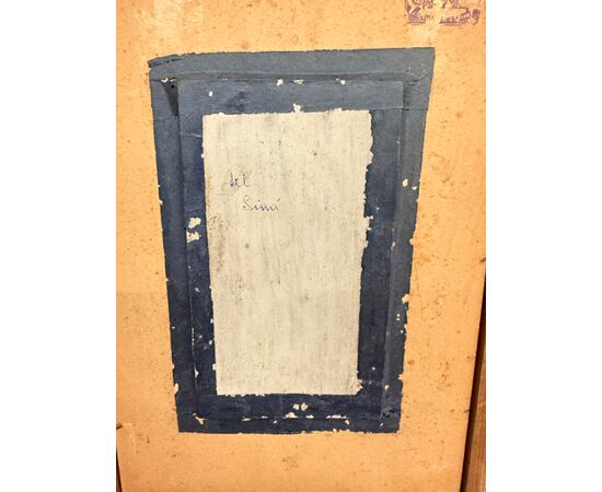 Coppia di acquerelli/olio su carta, firmati Simi sul retro, fine '800, 32x24 e 23x39 cm. Raffiguranti paesaggi, ottimo stato