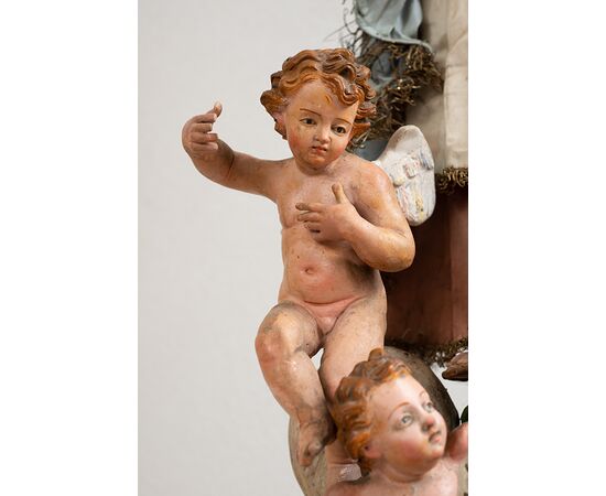 Scultura antica Napoletana raffigurante "Madonna Immacolata". Napoli XIX secolo.
