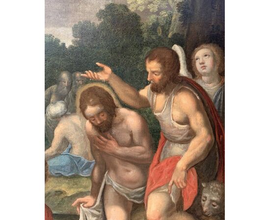Pittore italiano (XVII sec.) - Battesimo di Cristo.