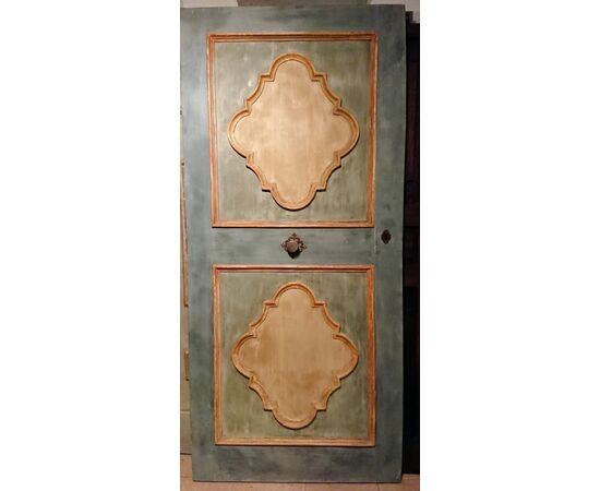 Piedmontese baroque door painted in tempera     