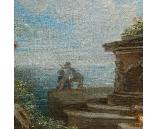 Andrea Locatelli ( Roma, 1695 – 1741), Capriccio architettonico con rovine