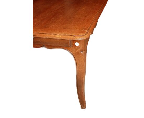 Tavolo francese stile Provenzale di fine 1800 in legno di rovere