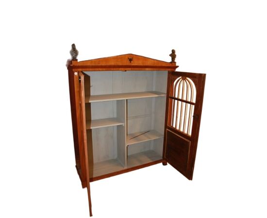 Vetrina Russa Stile Biedermeier in legno di Betulla inizio 1800