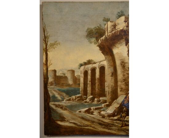 Paesaggio con rovine, Antonio Travi, detto il Sestri (Sestri Ponente 1608 - Genova 1665), cerchia
