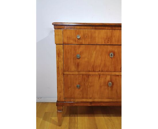 CASSETTONE TOSCANO NEOCLASSICO IN CILIEGIO FINE XVIII SECOLO 