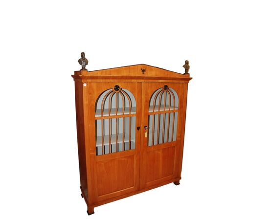 Vetrina Russa Stile Biedermeier in legno di Betulla inizio 1800