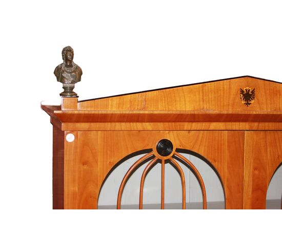 Vetrina Russa Stile Biedermeier in legno di Betulla inizio 1800