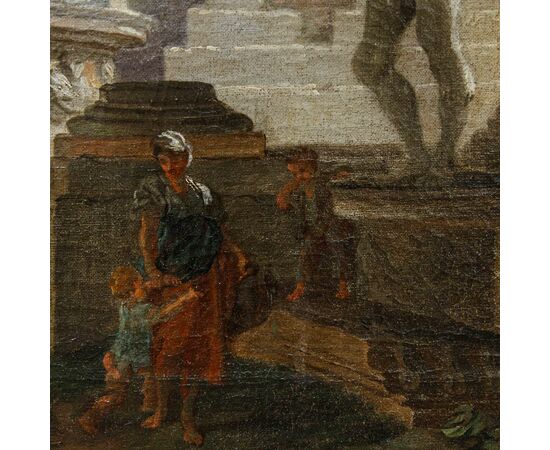 Andrea Locatelli ( Roma, 1695 – 1741), Capriccio architettonico con rovine