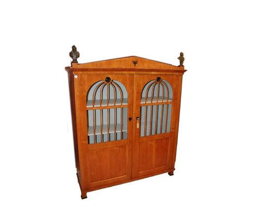 Vetrina Russa Stile Biedermeier in legno di Betulla inizio 1800