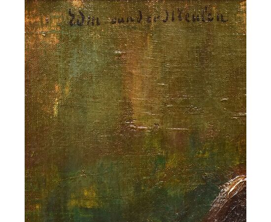 DIPINTI ANTICHI, RITRATTI DI CANI, SETTER GORDON, OLIO SU TELA, EPOCA OTTOCENTO. (QA660)